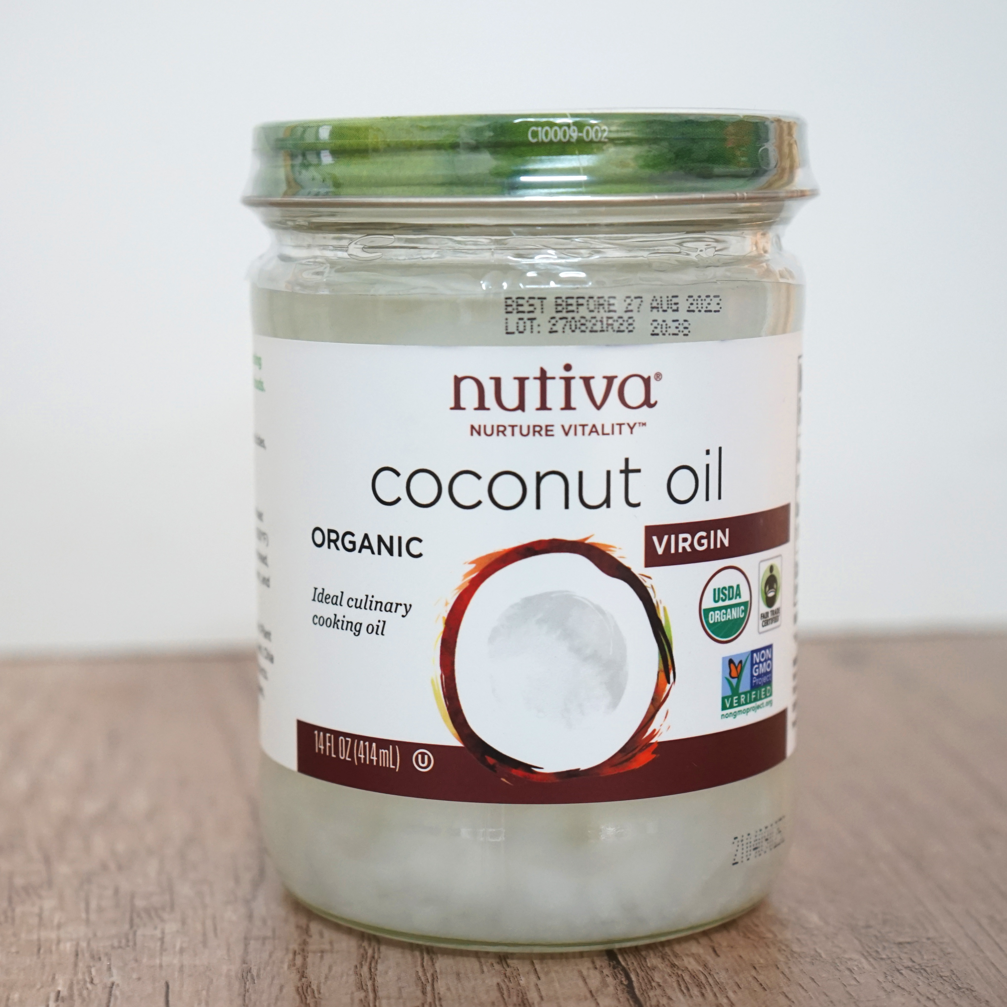 Spot Nutiva Coconut Oil pure natural virgin coconut oil edible skin care ketogenic diet 414ml