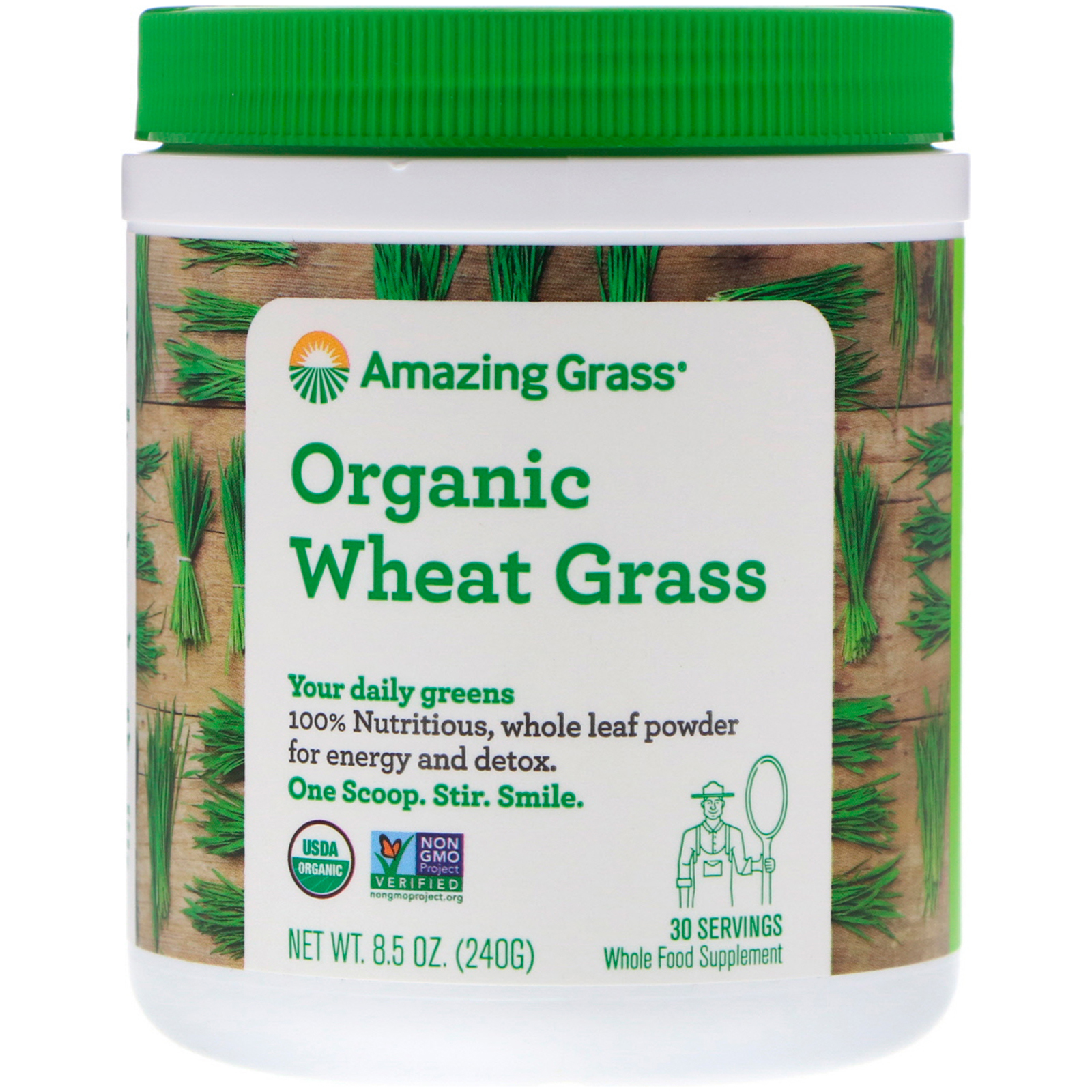 Spot Amazing Grass wheat Organic Pure wheat grass powder Alkaline digestion Gluten-free support for health