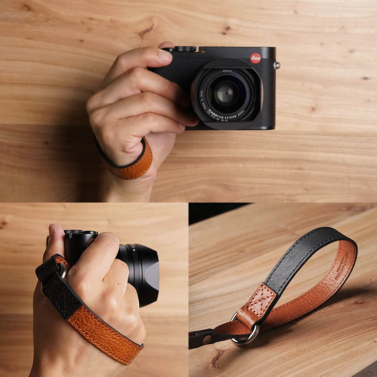 HA Italian real cowhide double-sided camera wristband micro single Fuji Leica original camera hand rope