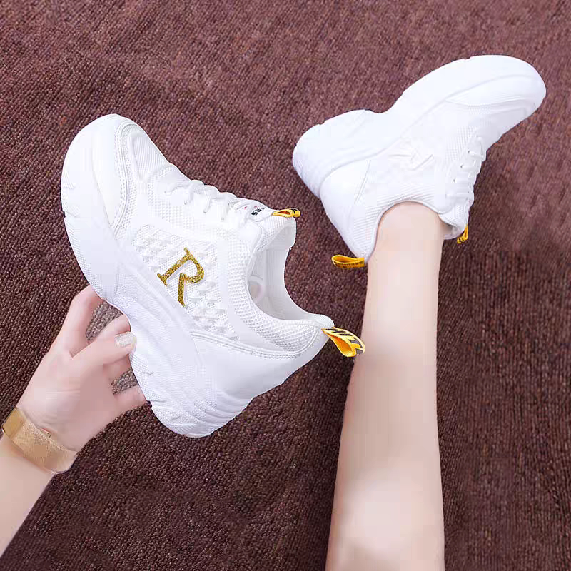 Brand Princess Height-Increasing White Sneakers for Women 2024 Spring and Autumn New Breathable Dad Shoes Lightweight Sports Shoes Brand Princess Height-Increasing White Sneakers for Women 2024 Spring and Autumn New Breathable Dad Shoes Lightweight Sports Shoes