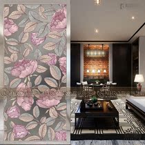 Boutique Art Glass Screen Partition into the family Xuanguan Cairoized Painted Steel Moving Door Shoe Cabinet Decoration Folded Baking Varnish Glass