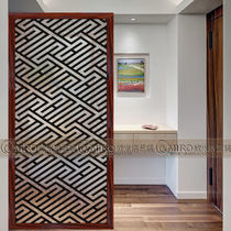 Boutique Art Glass Living Room Partition Screen Background Wall Decoration Shoe Cabinet Push-and-pull Door Grilled Painted Hollowed-out Winger