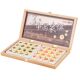 Chinese Chess with Board, Large Portable Folding Solid Wood Rubber Chess, Magnetic Chess, Student Toy