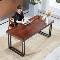 Single Desk Nordic Solid Wood Computer Desk Brief Modern Office Bench Table Home Writing Desk