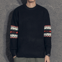 Yi 2020 autumn and winter ethnic style sweater round neck pullover top winter warm Korean thread clothing trend men