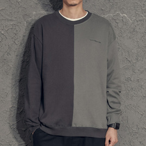 Contrast color splicing sweater mens autumn mens coat 2020 new trend Spring and Autumn Tide ins harbor wind autumn clothes