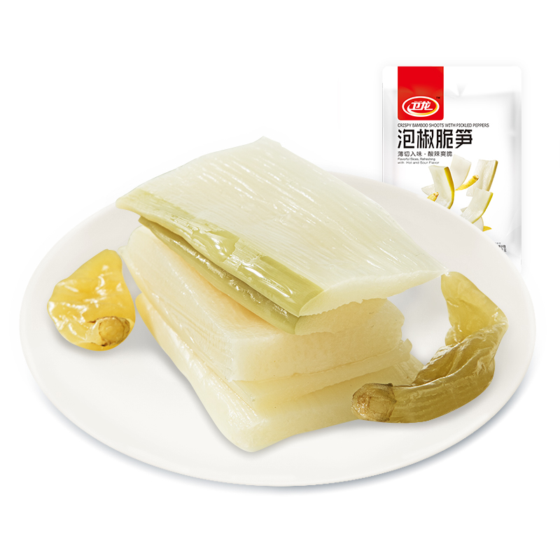 Full reduction (Weilong flagship store)Pickled pepper crispy bamboo shoots 150g snack bamboo shoots dried bamboo shoots sour and spicy casual ready-to-eat snacks