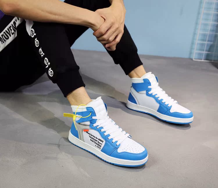 Giày cao cổ nam cao cổ hip-hop giày khiêu vũ giày sinh viên Những người yêu thích giày thể thao đế bằng giày đế bằng giày sneaker cổ cao nữ