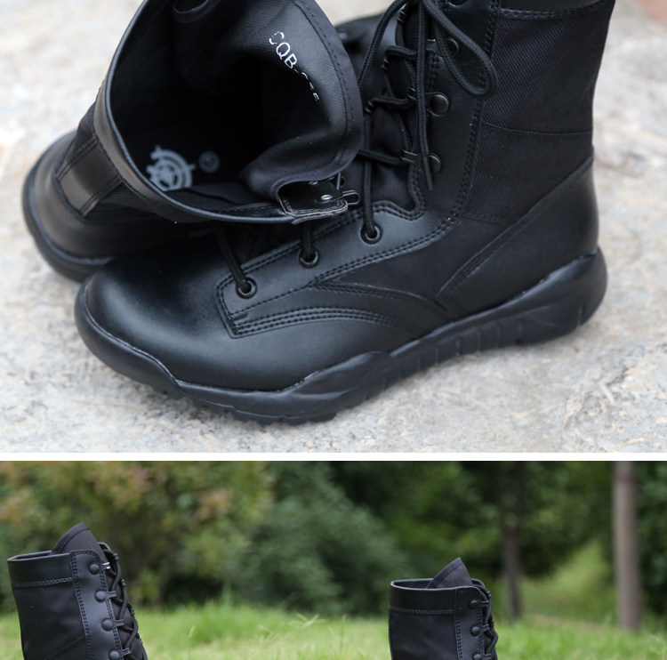 Boots militaires en cuir - Ref 1397129 Image 17