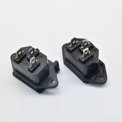 One piece = 10 AC power sockets with ears and waterproof three legs vertical household appliances with screw holes