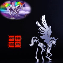 Steel Demon Statue God Beast Stainless Steel Metal Assembly Model Three-dimensional Puzzle God Beast Unicorn