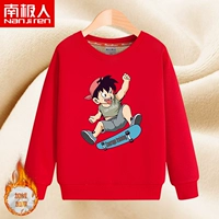 【Плель круглой шеи】 Красный скейтборд мальчик