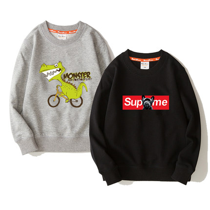 男童卫衣2018新款韩版春秋装加绒宝宝保暖中大童上衣儿童加厚童装-tmall.com天猫