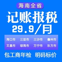 海南公司代理记账报税海口三亚三沙琼海代做账0零申报会计服务