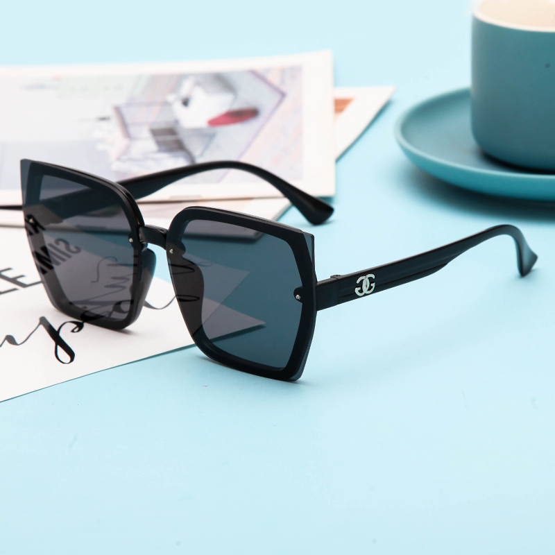 Black Frame Grey Sheet [Box Cloth]glasses female Online red money Sunglasses ultraviolet-proof ma'am Sunglasses 2021 new pattern fashion eye Korean version tide Retro