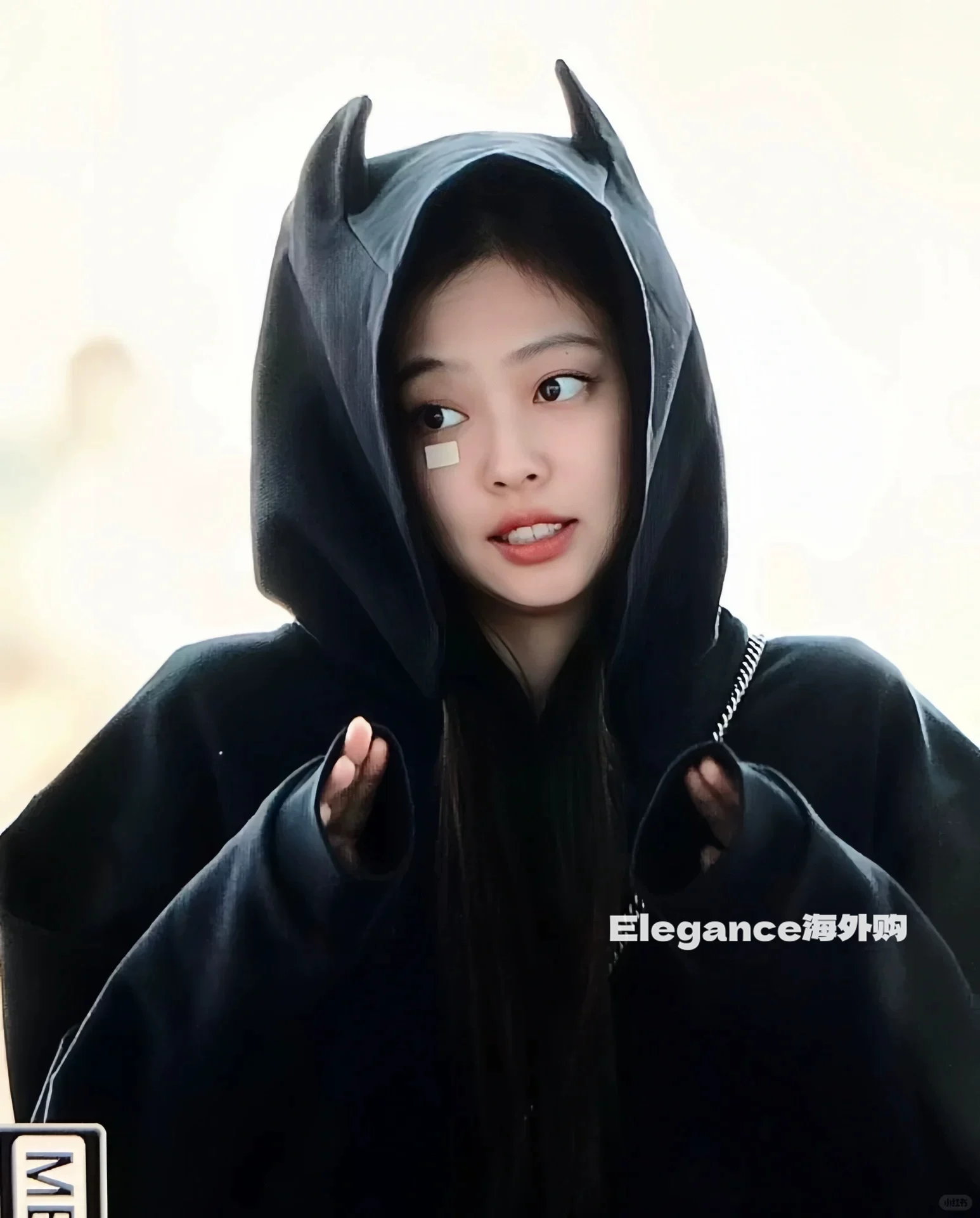 [Domestic Spot] Coperni Black Little Demon толстовка Jennie та же свободная толстовка с ушками кота
