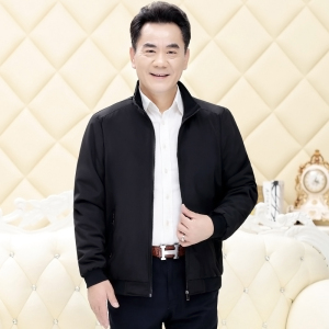 男士秋装夹克爸爸休闲外套中老年上衣男装