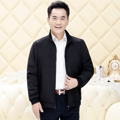 男士秋装夹克爸爸休闲外套中老年上衣男装