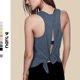 Sports vest blouse women's loose fitness vest women's outer wear quick-drying long sports T-shirt sleeveless fitness clothes thin