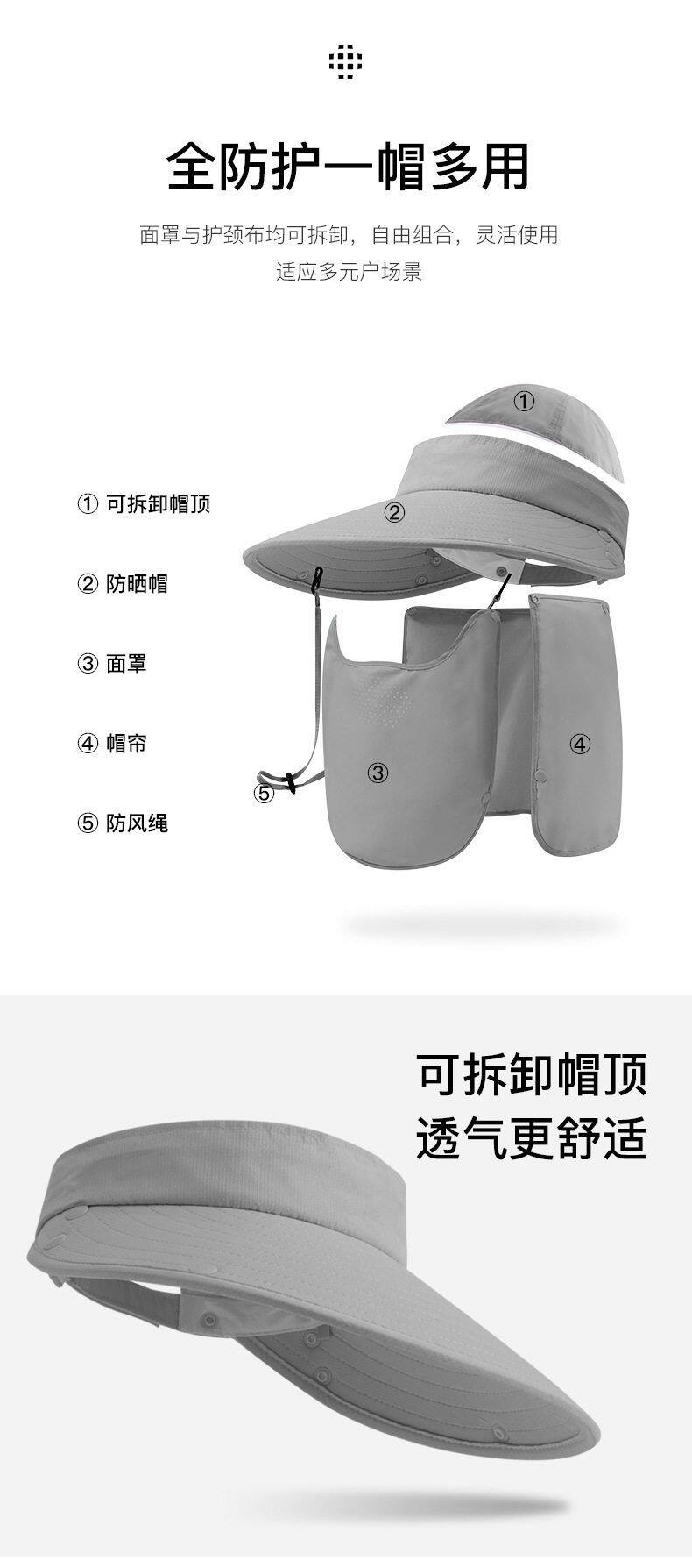 【中国直邮】 GoloveJoy 防晒遮阳帽 粉色一顶