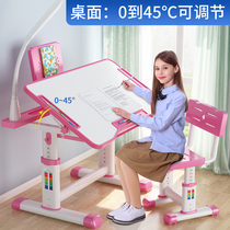 Childrens desk Boys Primary School students writing homework desks and chairs set Girls Home Children study table can be raised and lowered