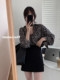 Design-Focused Niche Leopard Print Long-Sleeve Shirt for Women, 2025 Early Spring New Style, Retro Hong Kong Style, Fashionable and Elegant Top