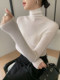 Autumn and Winter High-Neck Slim-Fit Wool Knit Sweater for Women, French Seamless Integrated Base Layer Warm Top