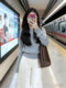 Gorgeous Gray High-End Short Sweater for Women, Autumn and Winter Lazy Style, Waist-Cinching Knitted Base Shirt, Korean Style Inner Wear Top