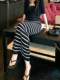 Summer Striped Thin Drapey Skirt for Women 2025 New High-Waisted Slimming Hip-Hugging Skirt Petite Elegant Long Skirt