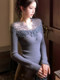 Gentle Style Lace Patchwork Knitwear for Women, Stunningly Beautiful Autumn and Winter Base Layer Sweater, Elegant Top