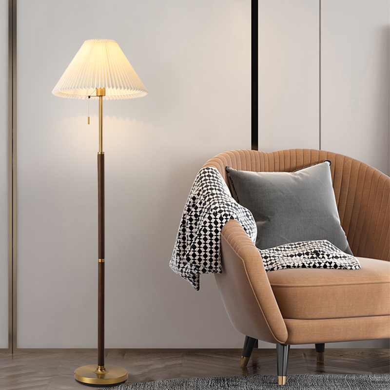 Living room landing lamp Nordic creative folding bedroom vertical table lamp Vintage American retro