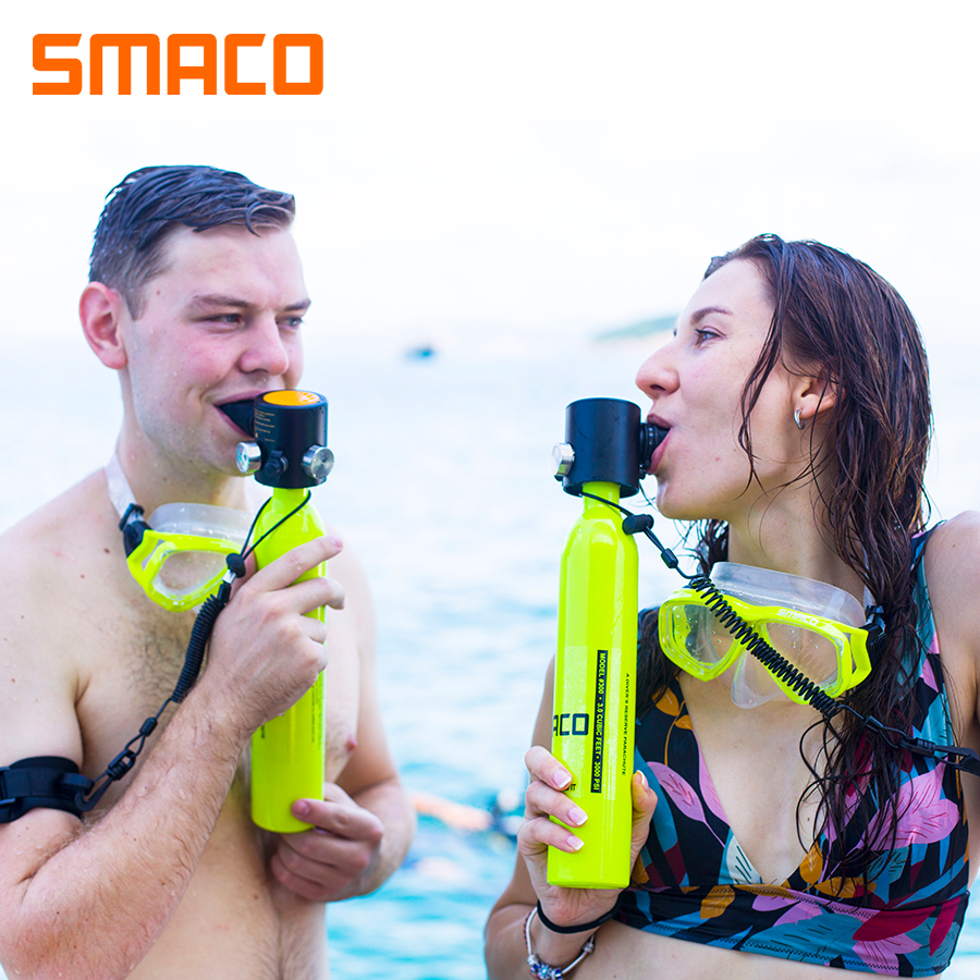 SMACO Portable oxygen tank Underwater diving Respirator Scuba gills Full set of professional equipment Deep diving equipment bottles