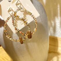 2021 Heavy Industries Wood Peach Earrings Necklace