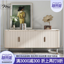  Postmodern light luxury marble bedroom TV cabinet High-end designer small apartment villa Hong Kong-style locker floor cabinet