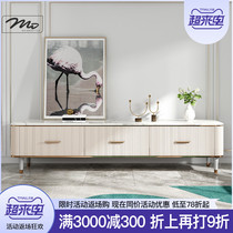  Postmodern light luxury marble TV cabinet Small apartment living room floor cabinet coffee table combination modern Nordic simple furniture