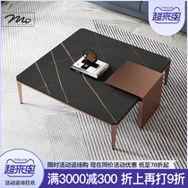  Namei style light luxury Italian imported rock board coffee table Square large living room designer coffee table personality