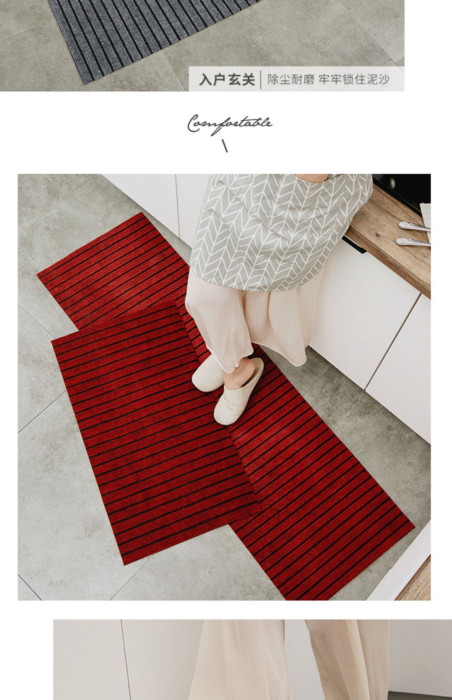 Long bếp sàn mat cửa chống thấm dầu và bẩn tùy chỉnh chống dầu chống trượt mat cửa mat nhà bauxite - Thảm sàn thảm xốp gấp gọn cho bé