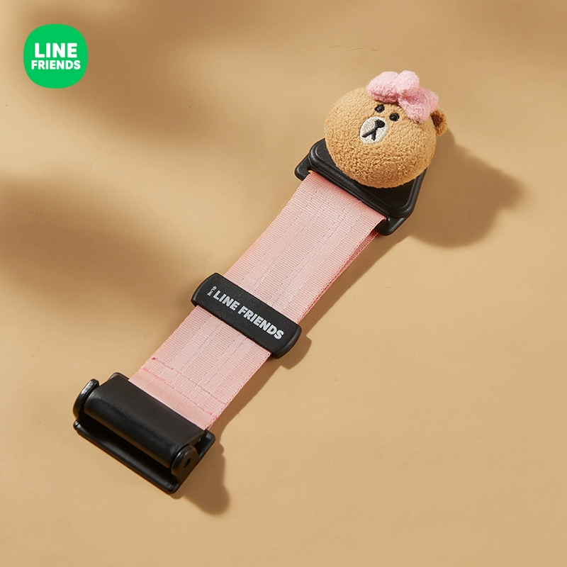 LINE FRIENDS Dây đai an toàn ô tô hình gấu nâu Vỏ bảo vệ dây an toàn trên ô tô dễ thương gối ghế sofa 