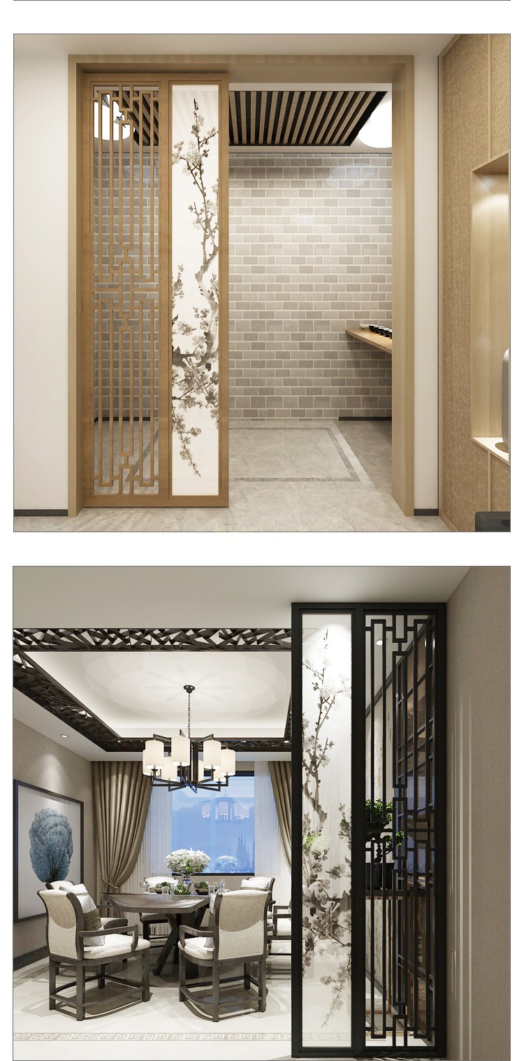 Vách ngăn phòng khách lưới hàng rào hiên nhà nhà gỗ rắn màn hình vách ngăn đơn giản hiện đại màn hình Trung Quốc - Màn hình / Cửa sổ khung bảo vệ cửa sổ đẹp