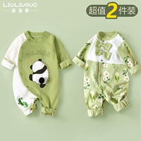 Зеленый лонгслив, с медвежатами, в цветочек