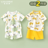 Детский комплект, нарукавники, детская летняя одежда, летняя пижама, короткий рукав, в западном стиле