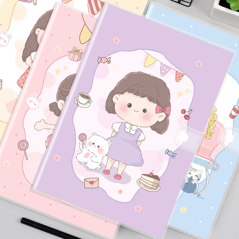 Large Role Gum Cover This Summer Sugar Pack Large Notes Benzi Thickened to enlarge Cute Teen Hearts Ben Joins Wind Wholesale rubber Benzi girls Art Refined High-end 16K Notebook