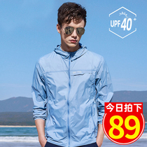  Sunscreen clothing Mens jacket summer ultra-thin breathable sports sunscreen clothing anti-ultraviolet outdoor shirt skin windbreaker women