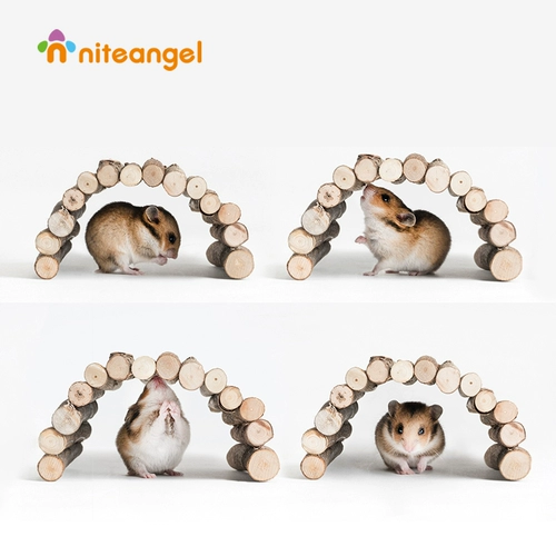 Niteangel Aite Hamster Natural Chasrs, чтобы избежать канала Arch Arck Bridge Tracking Ladder Scleding Toys Landscaping продукты зима