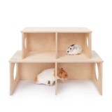 Niteangel Aite Hamster поставляет вуайерский дом Золотой шелковый медведь, спрятав дом с двумя шнурными клетками