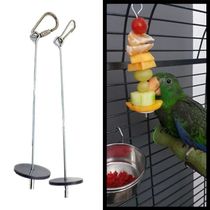 Pet Parrots Birds Food Holder Stainless Steel Fruit Spear St