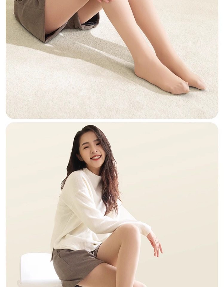 【中国直邮】 茉寻 【徐璐同款】光腿裸感神器 瘦腿女袜 薄丝袜超自然打底裤袜 春秋无绒款 连脚款适合身高150cm-175cm/75kg以下—自然肤(适合正常或偏黄肤色)*1