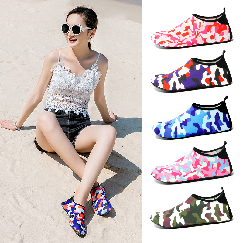 Beach Shoes Women's Male Adult Snorkeling Shoes Socks Non-slip Soft Bottom Children Summer Swimming Speed Dry Diving Yoga Anadromous Shoes Socks