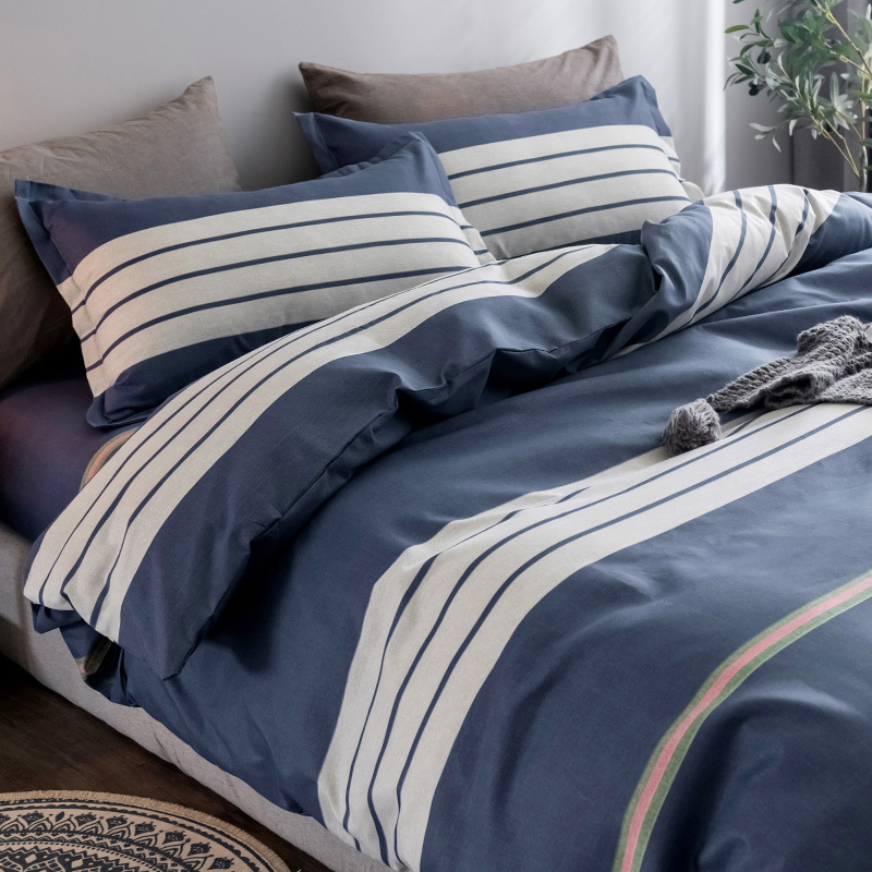 University dormitory bed three-piece student bedding full set linen bed hat four-piece set four seasons universal