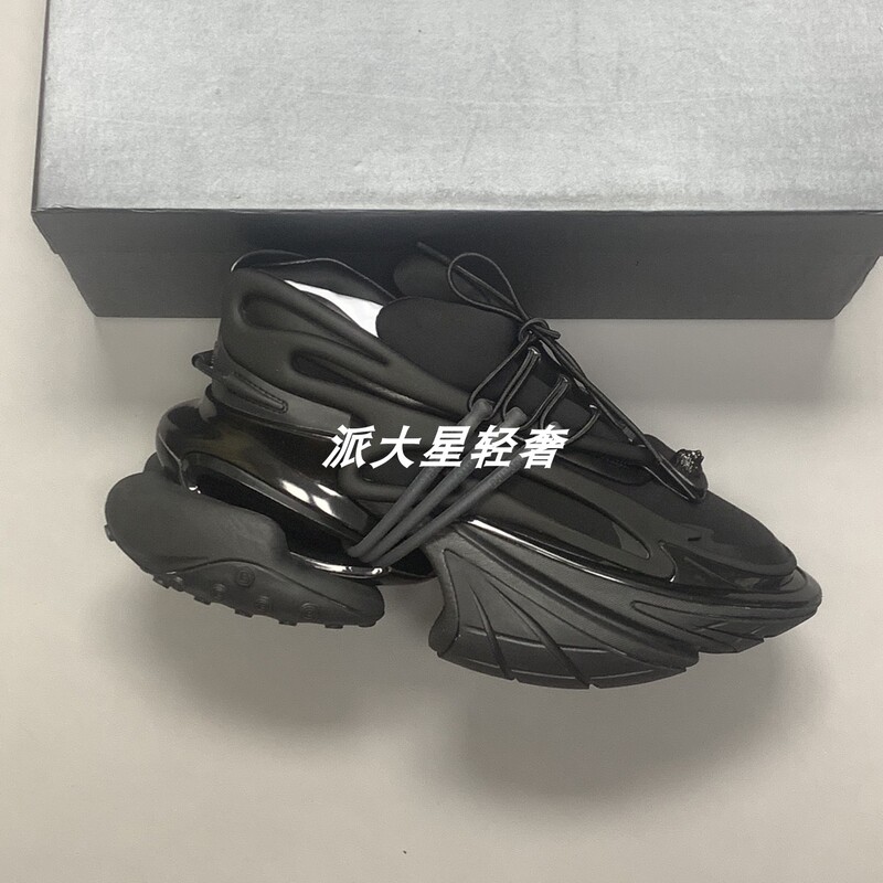 [Top Plate] Balmain Space Shoes 2026 New Model Couple Spaceship Dad Shoes Patchwork Shock-Absorbing Sneakers
